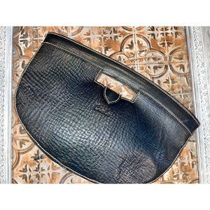 Vintage Navy Blue Ciolo Leather Clutch Purse